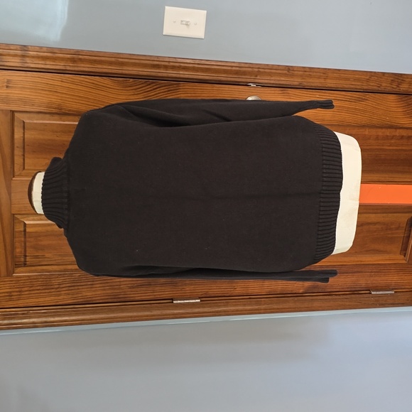 Chap's Men's Grey Fair Isle Quarter Zip Sweater Sz M - Picture 2 of 9